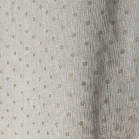 NWOT LOFT White and Gold Polka Dot Ruffle Flowy Short Sleeve Blouse Size SP - Picture 7 of 9